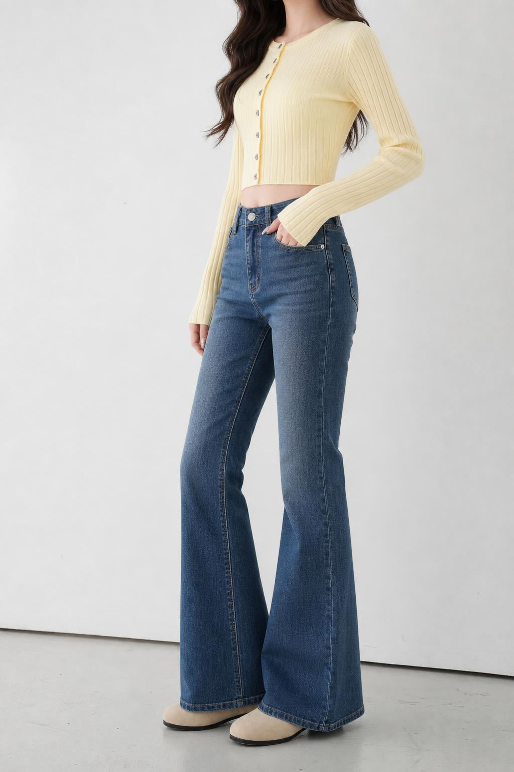 ヴィンテージブルーロングパンツ (推奨157-163cm)