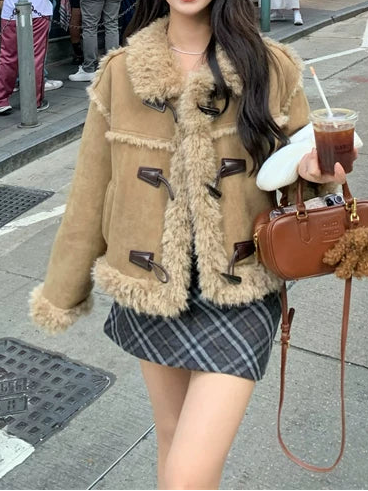 ボリュームファーショートダッフルコート