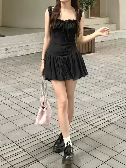 リボンギャザーオフショルミニワンピース