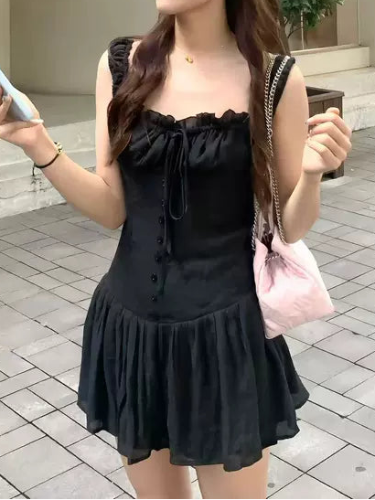 リボンギャザーオフショルミニワンピース